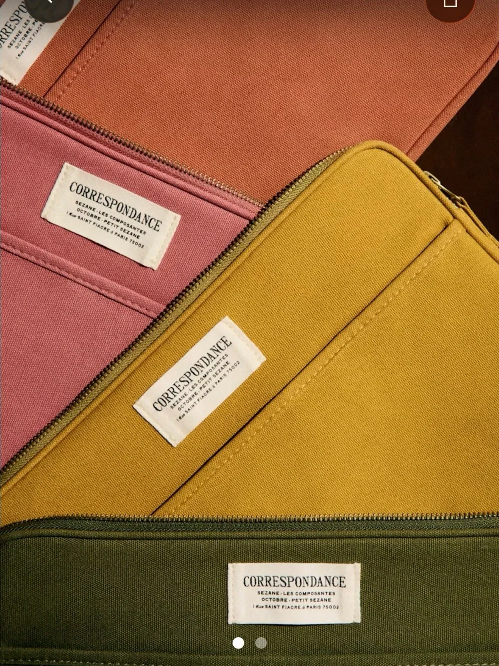 Sezane Mustard Yellow Laptop Sleeve with Front Pocket